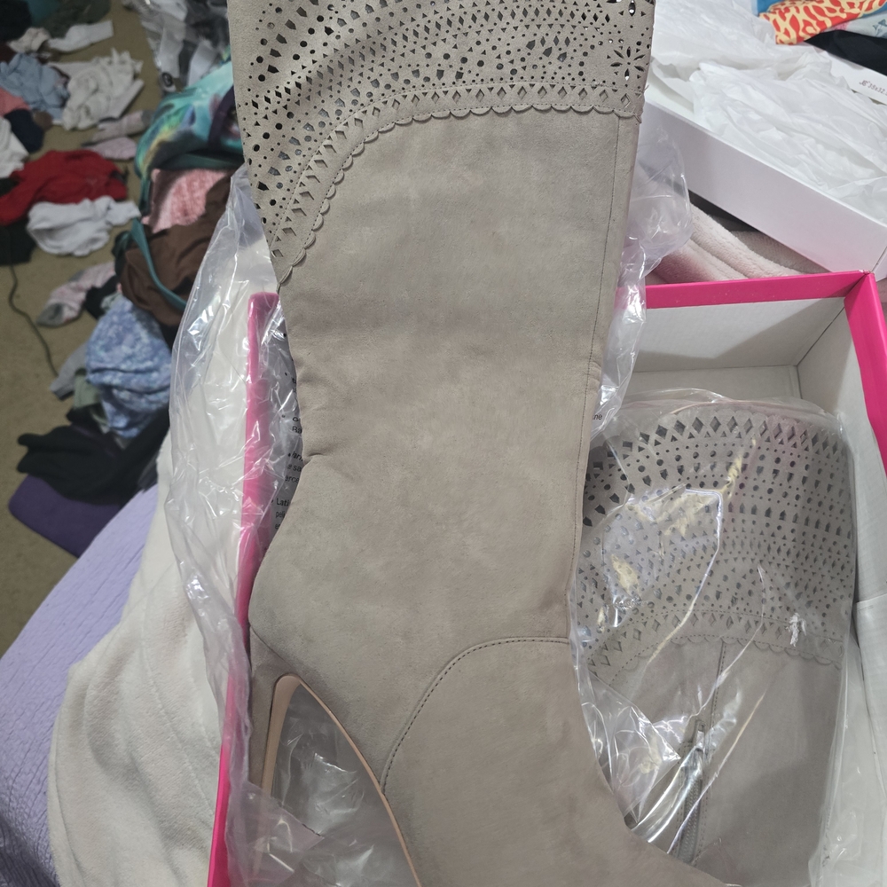 JustFab Tan Heeled Boots for Effortless Elegance